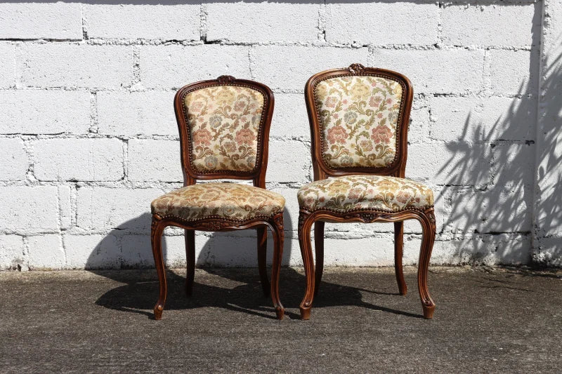 2 chaises de salle à manger en bois vintage - années 50