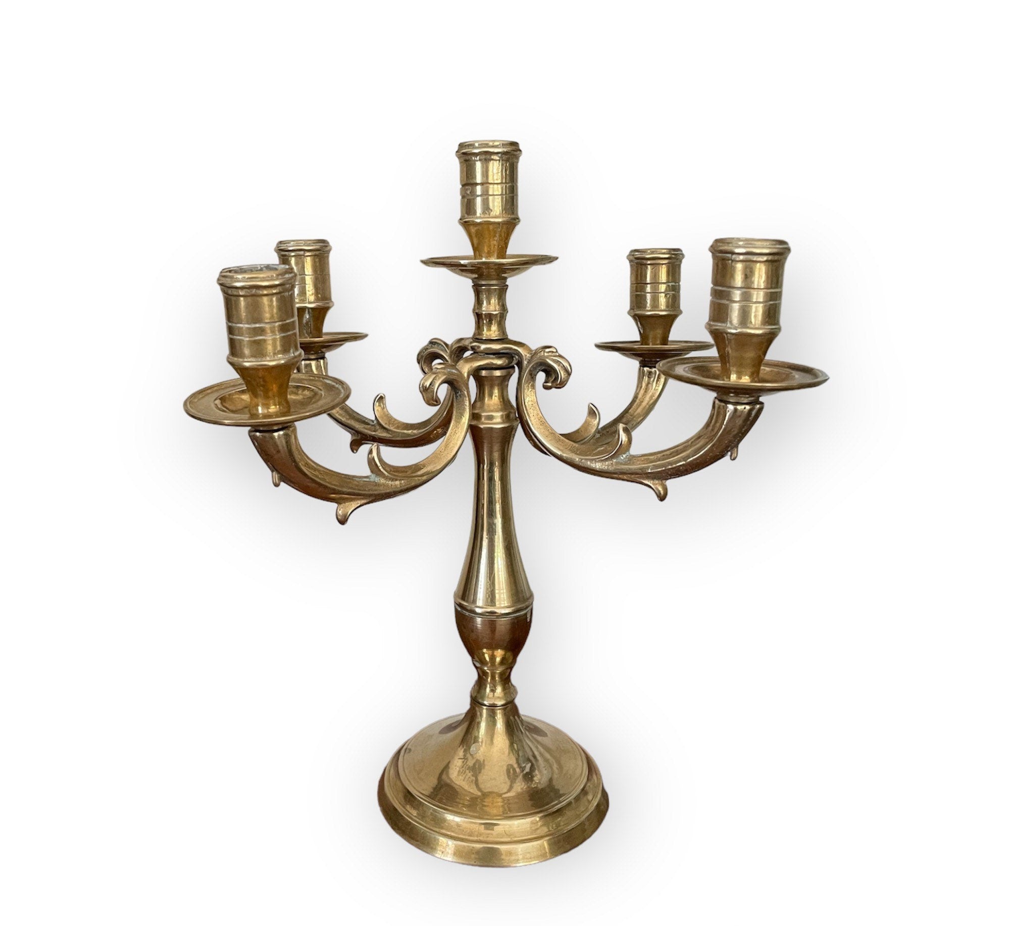 Ancien chandelier en laiton massif