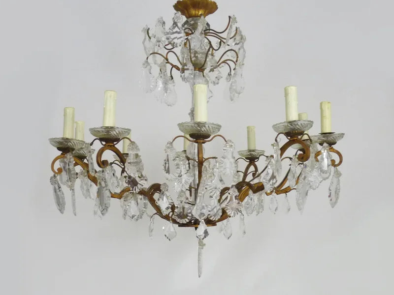 Ancien lustre Baroque à 10 branches