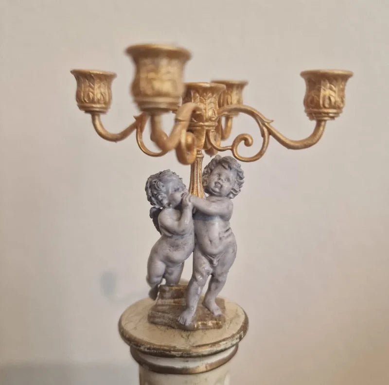 Bougeoir baroque ange