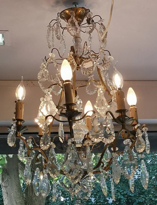 Grand lustre baroque en cristal