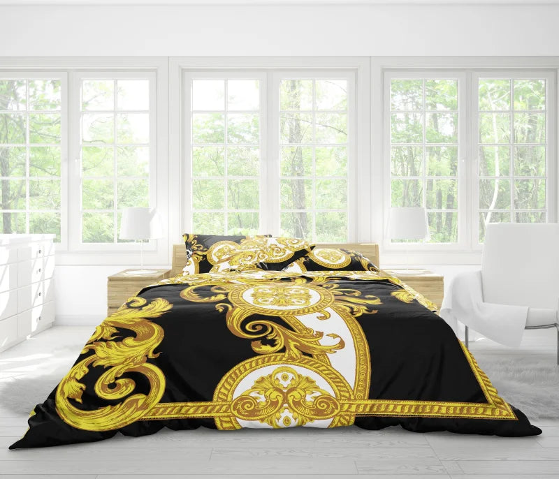 Housse de couette réversible design baroque