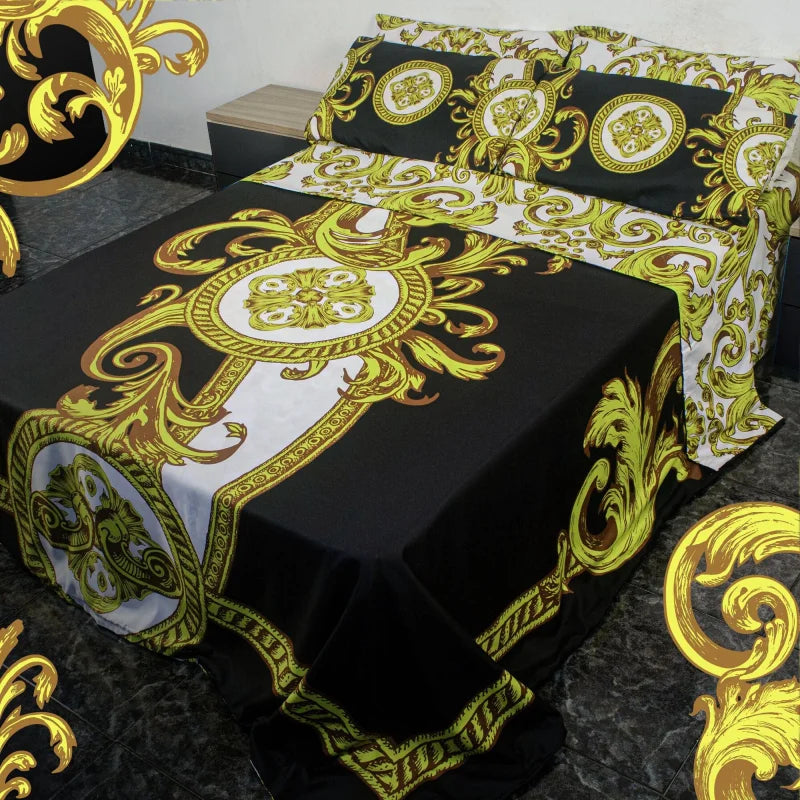 Housse de couette réversible design baroque