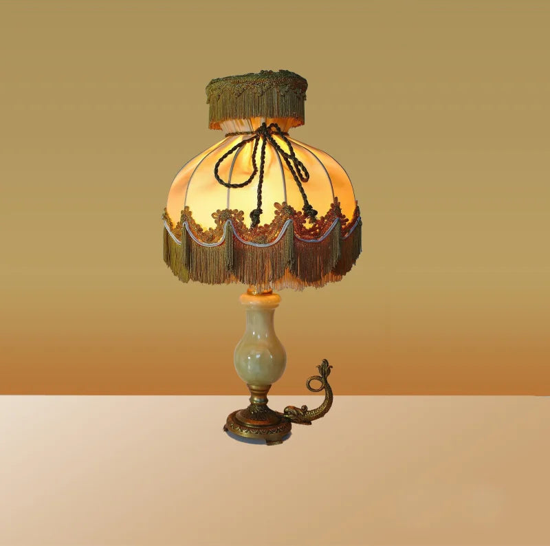 Lampe en laiton doré et onyx - 1970 vintage italien