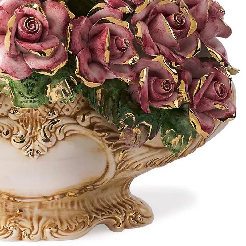 pied de centre table en ceramique avec poinçon authentique capodimonte Made in Italy