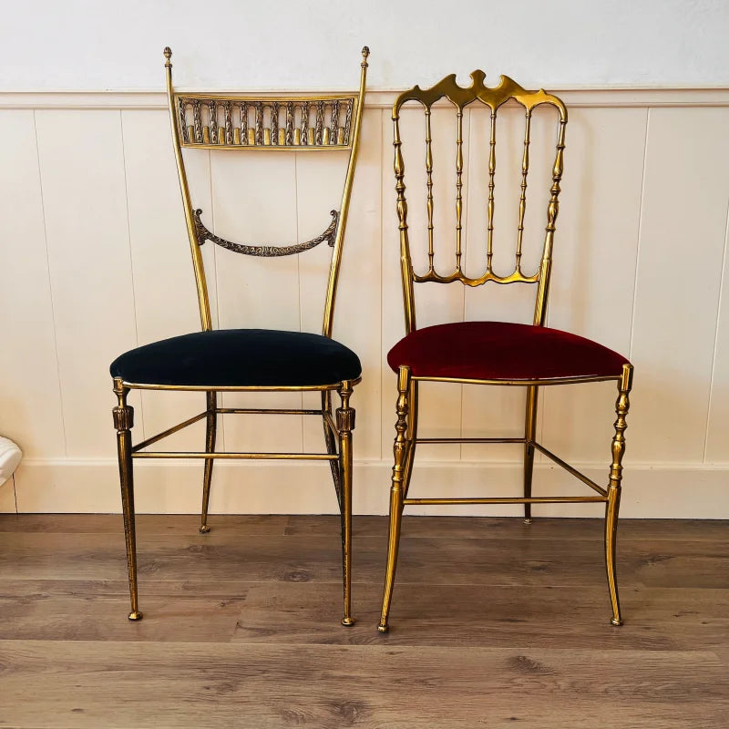 Remarquable chaise en laiton baroque