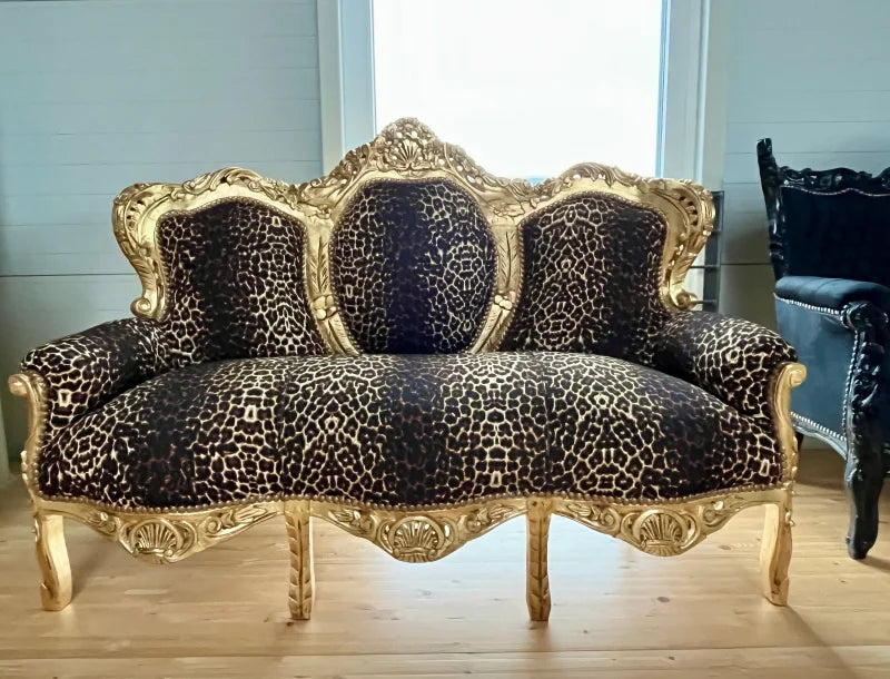 Sofa Baroque 3 places Leopard style Louis XVI - Léopard