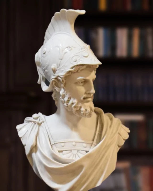 Statue Buste d’Ajax Le Grand - Marbre mouluré 57cm
