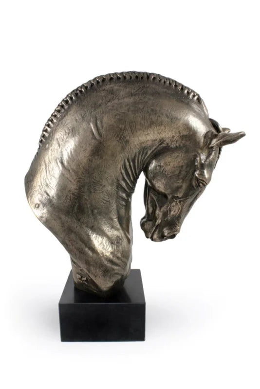 Statue de cheval andalouse en bronze sur socle en marbre