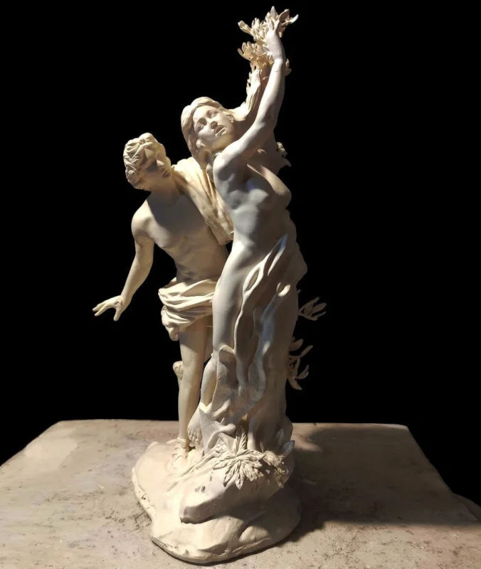 Staue Apollon et Daphné en résine - 25cm