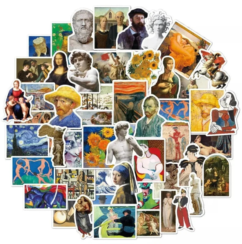 Stickers baroque art & peintures autocollants - 1 sticker aléatoire