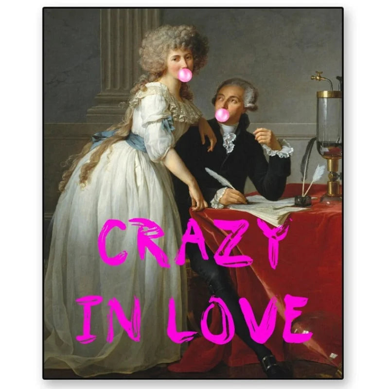 Tableau Baroque ’Crazy’ - L20xH30cm Sans cadre