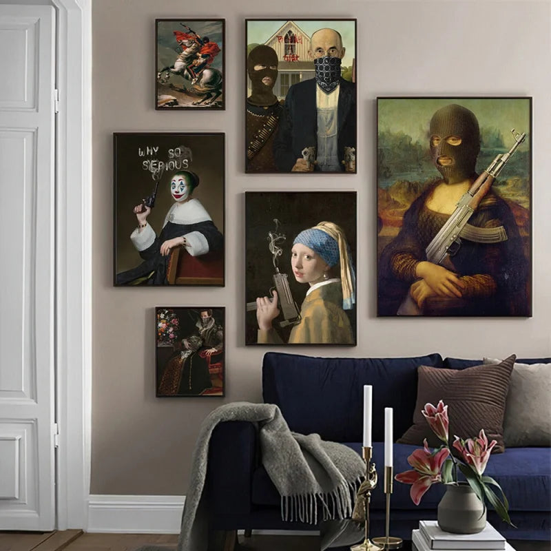 Tableau La Joconde Gangster