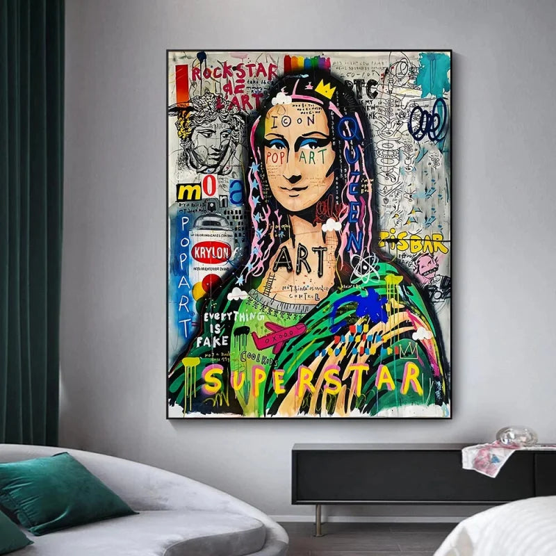 Tableau La Joconde Graffiti