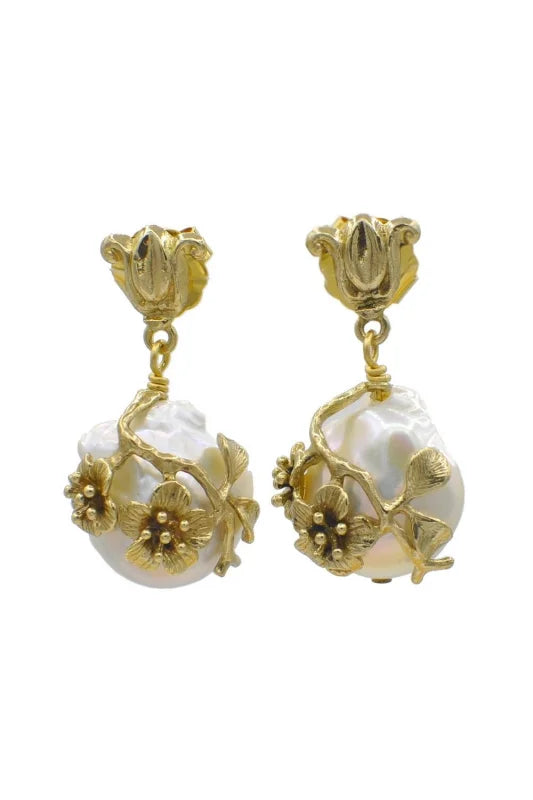 Boucles d’oreilles perles baroques dormeuses