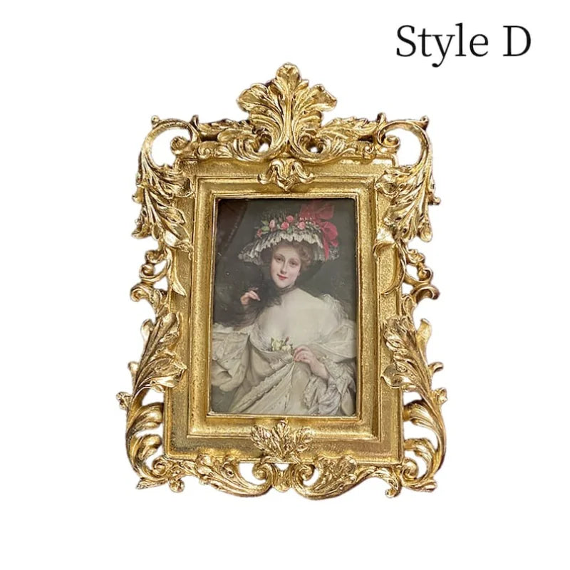 Cadre photo baroque style vintage victorien doré - D