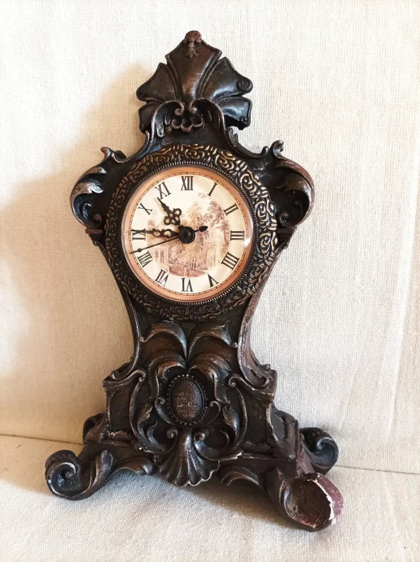 Horloge Mantel Baroque Bronze antique