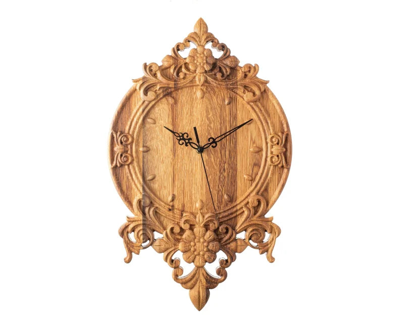 Horloge murale en bois de chene