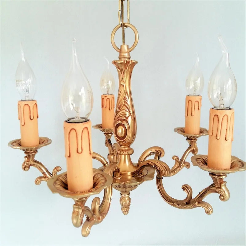 Lustre en bronze Louis XV