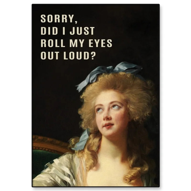 Tableau Baroque ’Roll my Eyes’ - 20x30cm